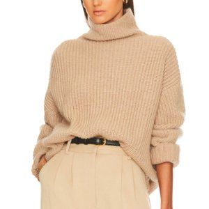 Anine Bing Sydney Turtleneck Sweater in Camel Tan